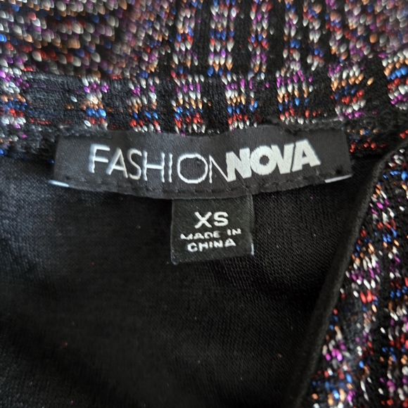 Fashion Nova Glittering Purple Long Sleeve Dress. Like New. - Picture 14 of 15